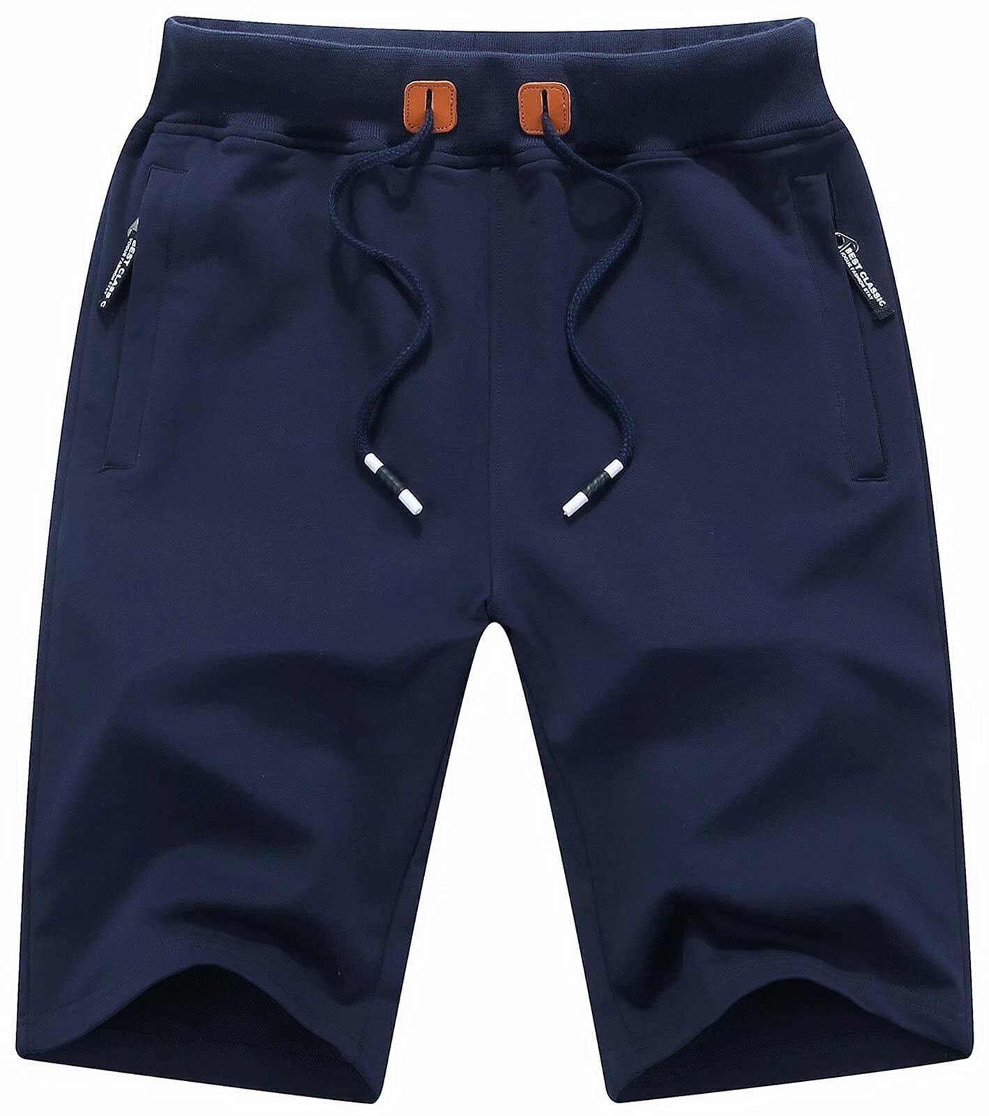 11-PACK Fashion Casual Solid Color Breathable Shorts with Zipper Pockets