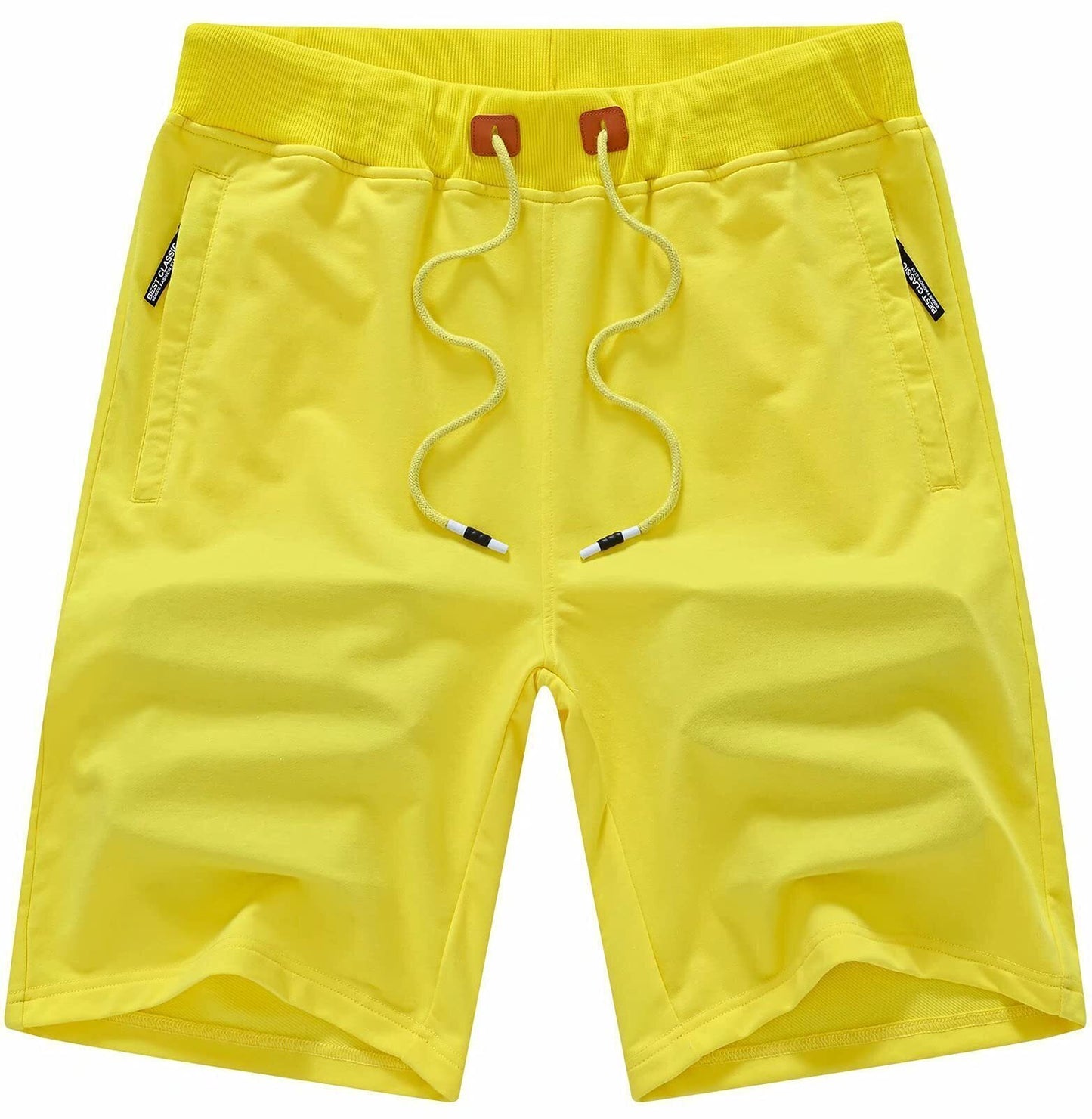 11-PACK Fashion Casual Solid Color Breathable Shorts with Zipper Pockets