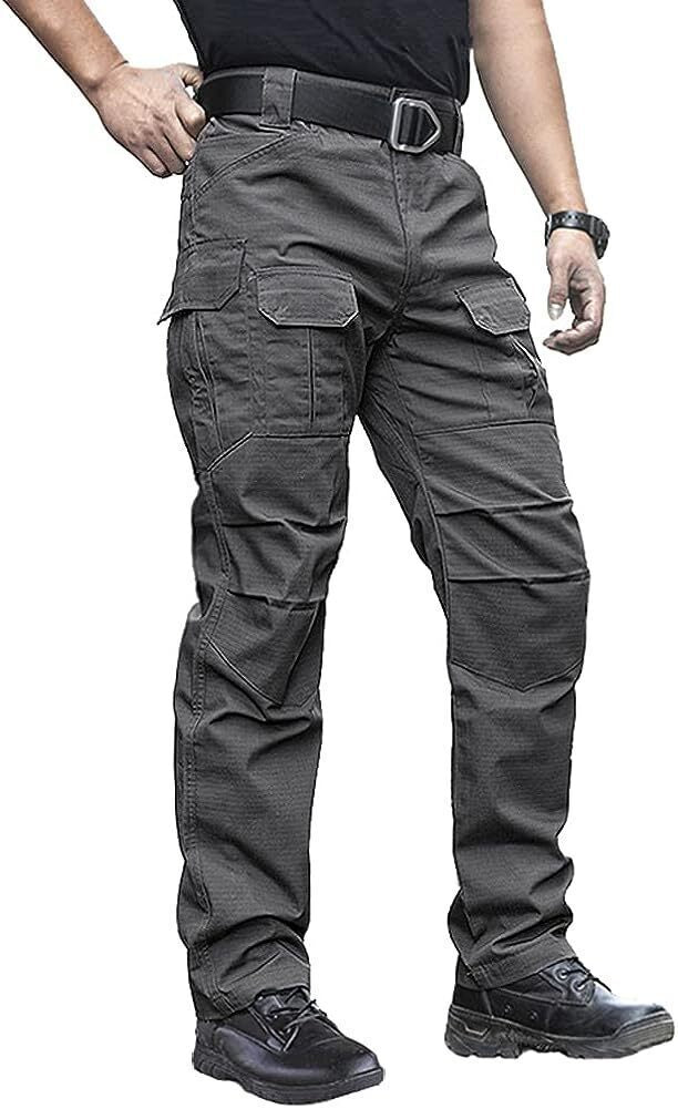 (7 Pants) Men's Outdoor Tactical Pants Rip Stop Lightweight Waterproof Military Combat