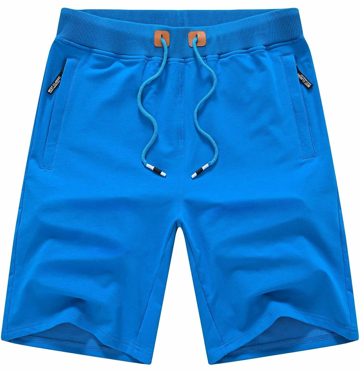 11-PACK Fashion Casual Solid Color Breathable Shorts with Zipper Pockets