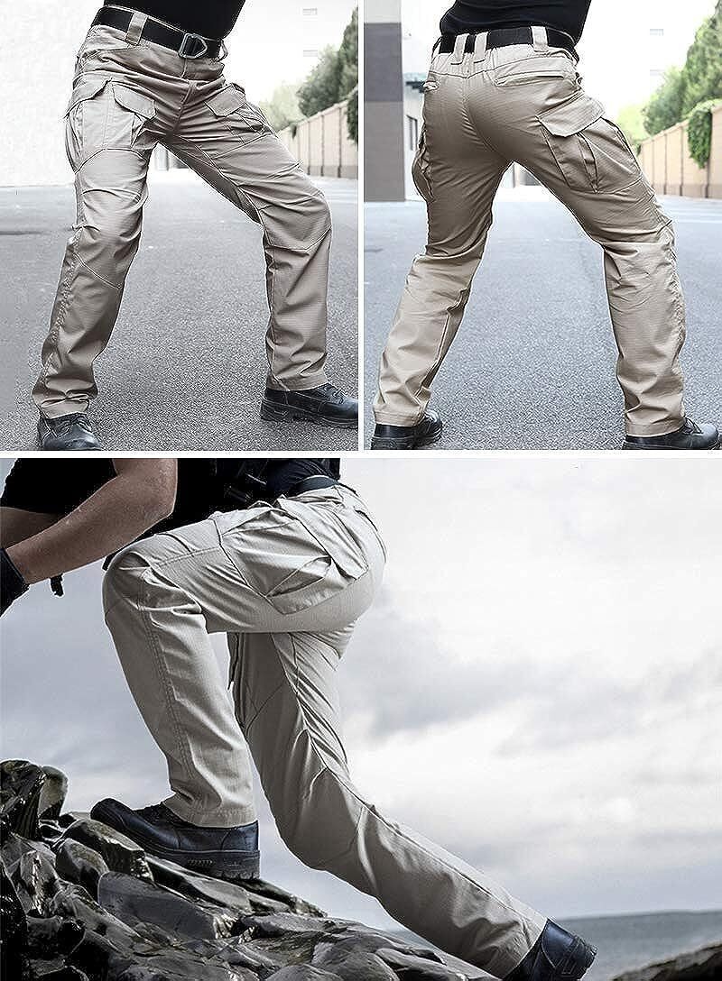 (7 Pants) Men's Outdoor Tactical Pants Rip Stop Lightweight Waterproof Military Combat