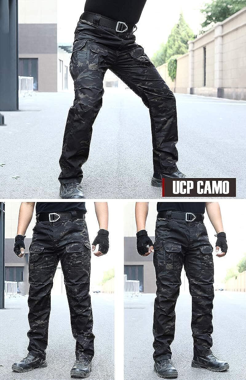 (7 Pants) Men's Outdoor Tactical Pants Rip Stop Lightweight Waterproof Military Combat
