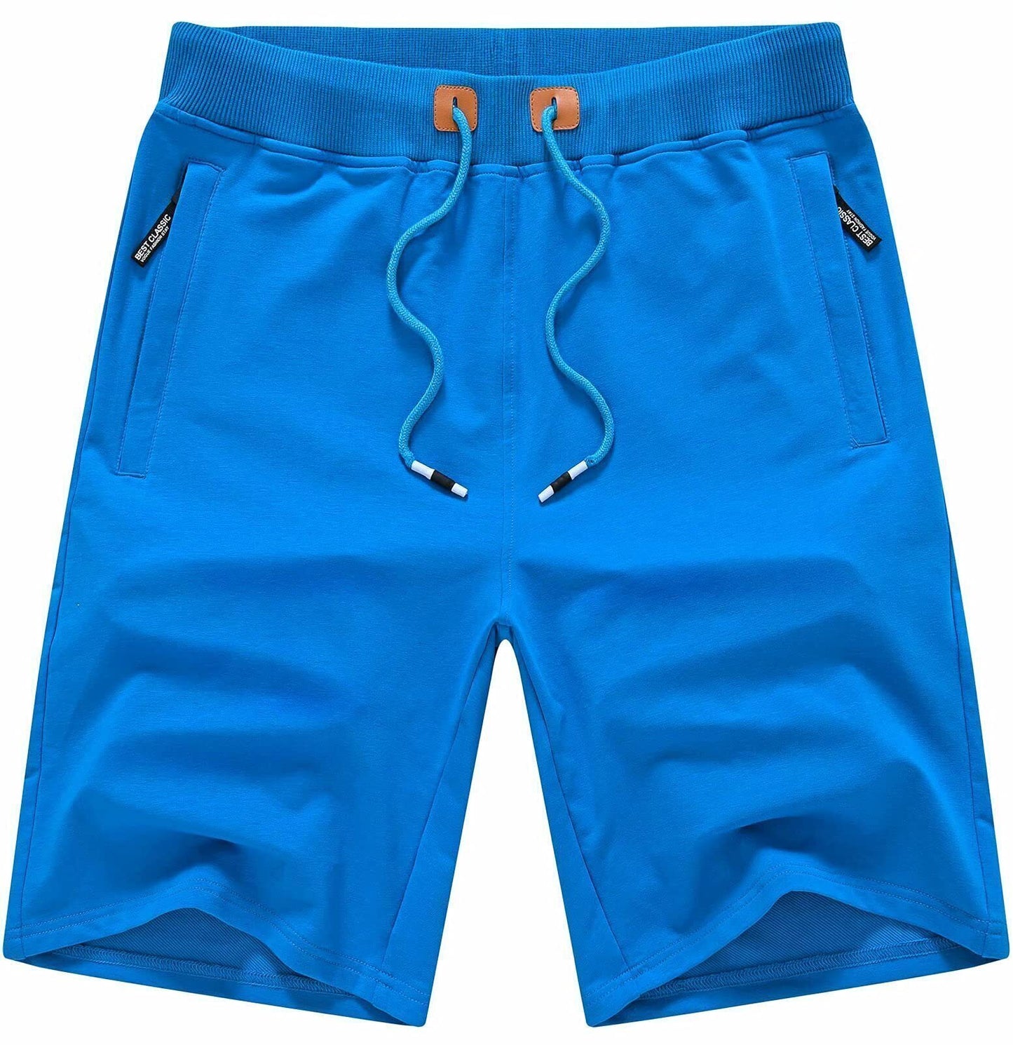 11-PACK Fashion Casual Solid Color Breathable Shorts with Zipper Pockets