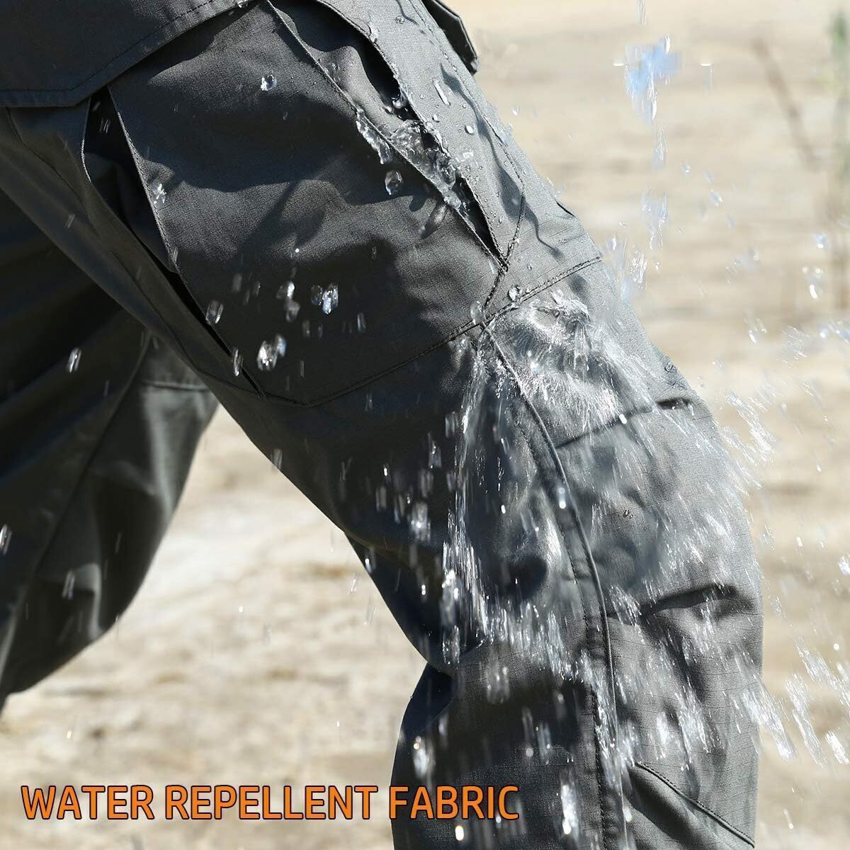 (7 Pants) Men's Outdoor Tactical Pants Rip Stop Lightweight Waterproof Military Combat