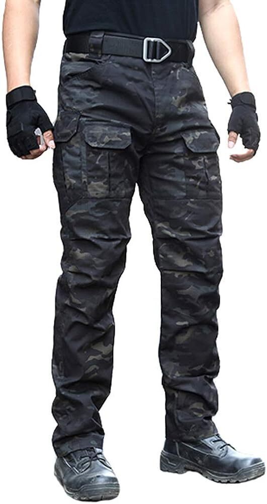 (7 Pants) Men's Outdoor Tactical Pants Rip Stop Lightweight Waterproof Military Combat