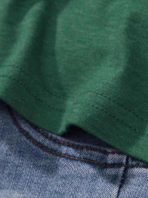 5 Colors Solid Short Sleeve V Neck Tee