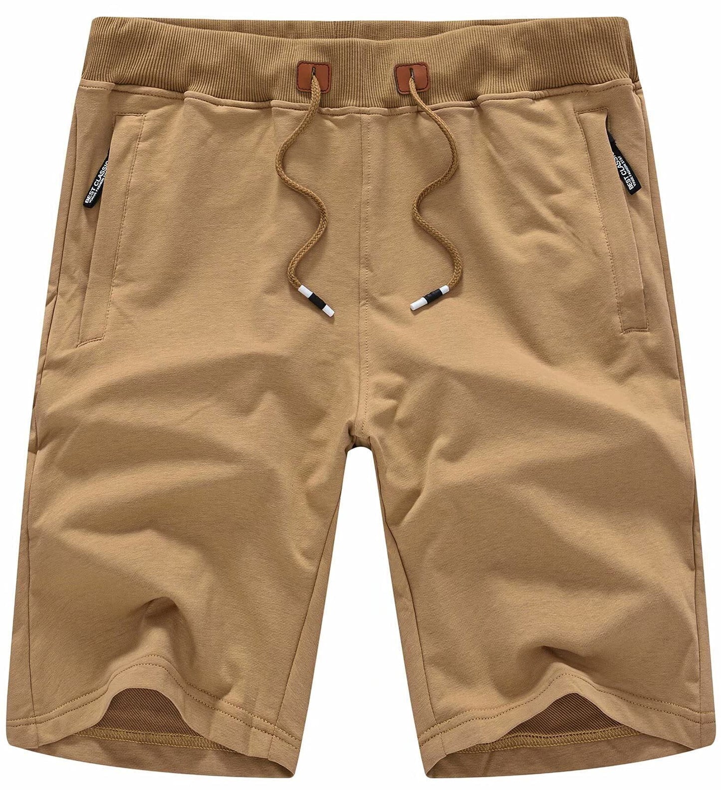 11-PACK Fashion Casual Solid Color Breathable Shorts with Zipper Pockets