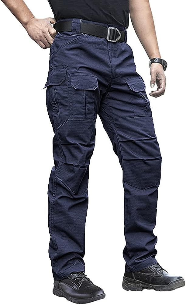 (7 Pants) Men's Outdoor Tactical Pants Rip Stop Lightweight Waterproof Military Combat