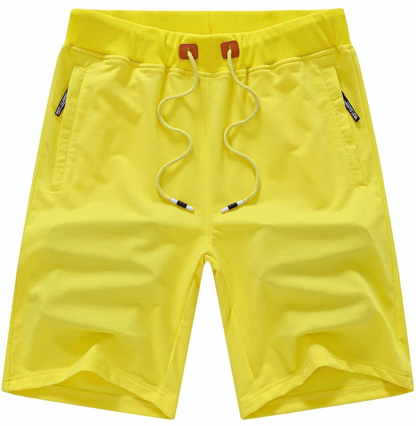 11-PACK Fashion Casual Solid Color Breathable Shorts with Zipper Pockets