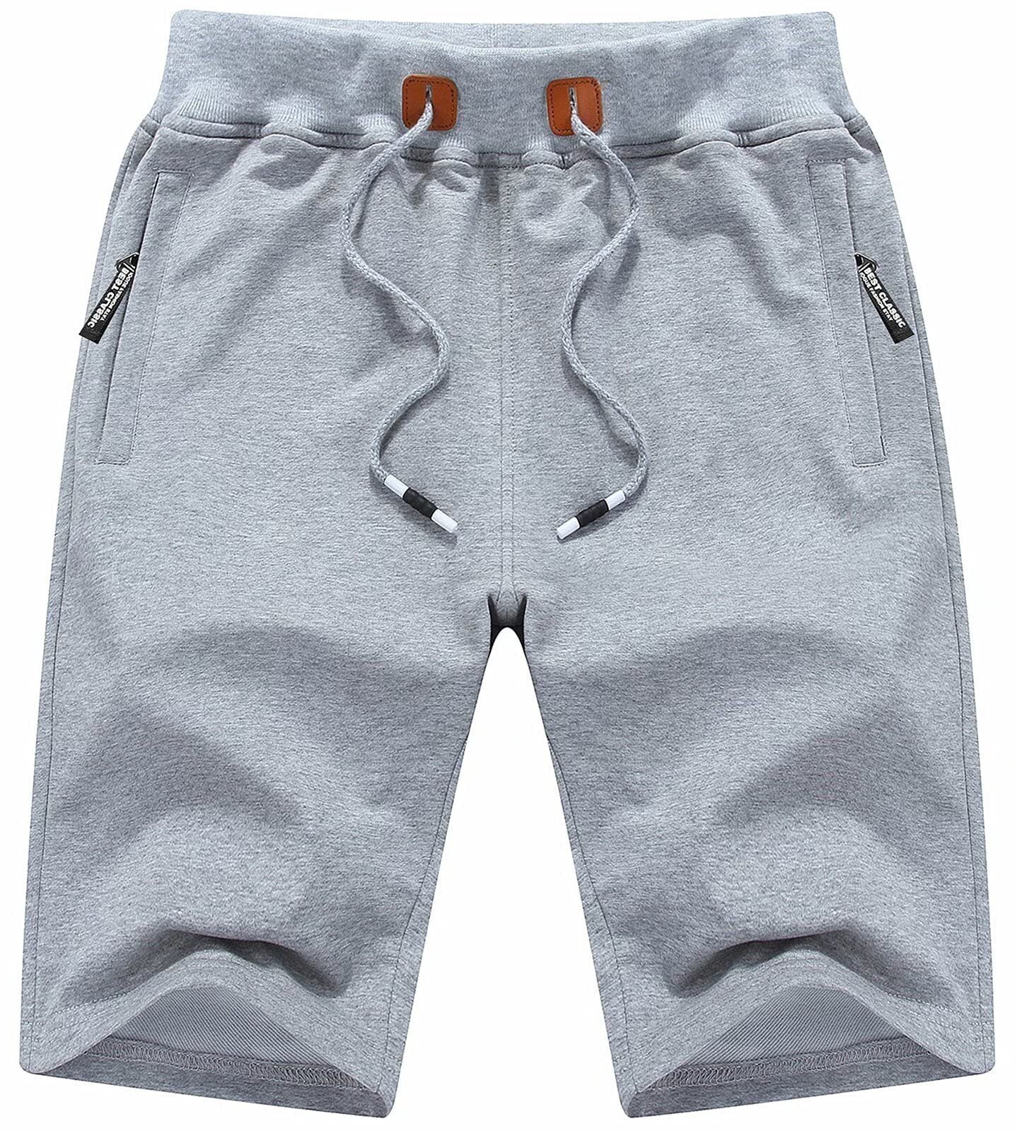 11-PACK Fashion Casual Solid Color Breathable Shorts with Zipper Pockets
