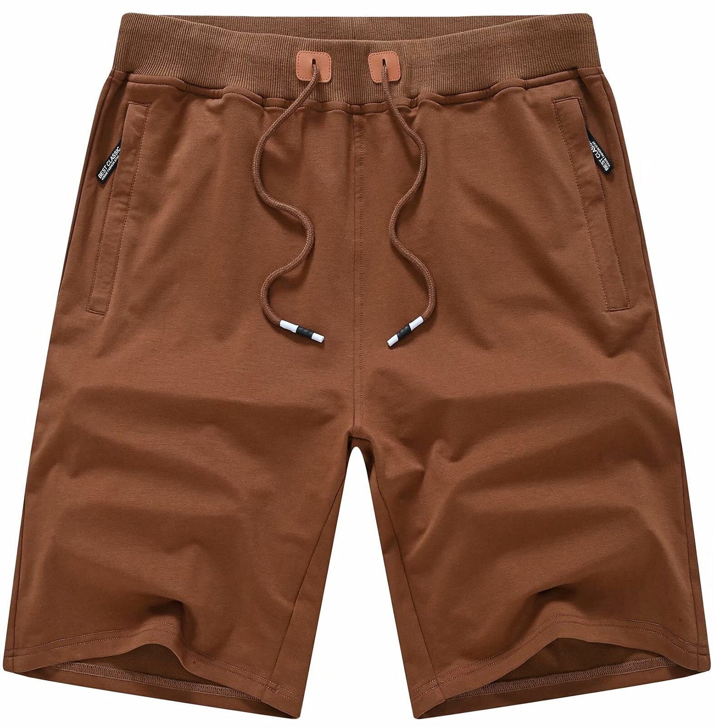 11-PACK Fashion Casual Solid Color Breathable Shorts with Zipper Pockets