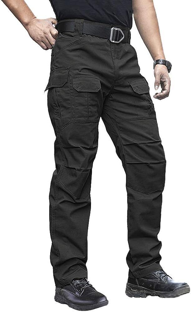 (7 Pants) Men's Outdoor Tactical Pants Rip Stop Lightweight Waterproof Military Combat