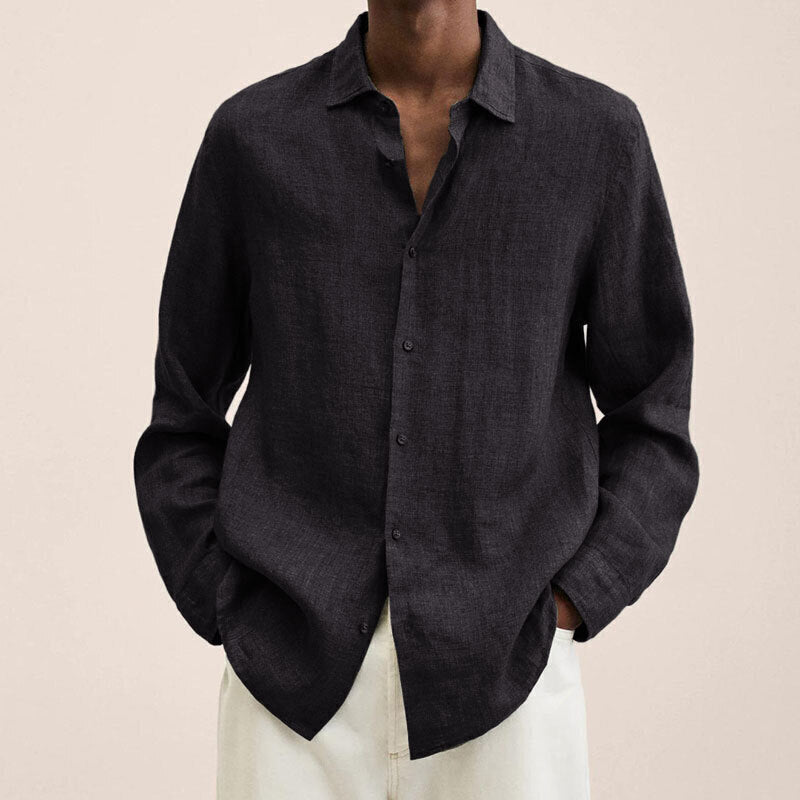 10-Pack Men's Linen Long Sleeve Shirts