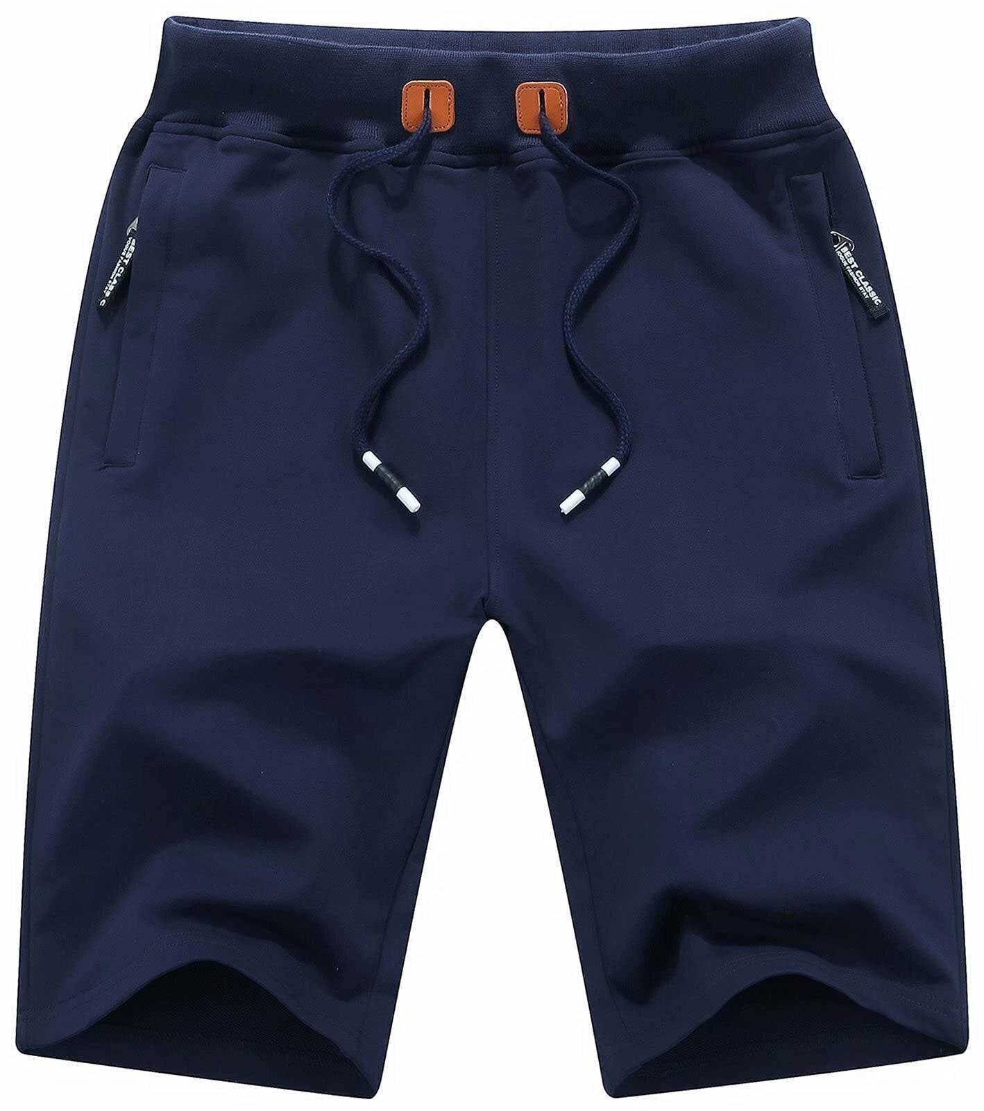 11-PACK Fashion Casual Solid Color Breathable Shorts with Zipper Pockets