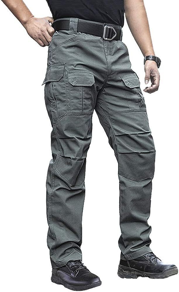 (7 Pants) Men's Outdoor Tactical Pants Rip Stop Lightweight Waterproof Military Combat