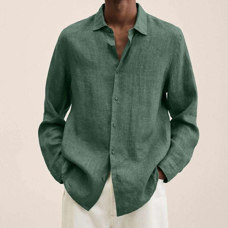 10-Pack Men's Linen Long Sleeve Shirts
