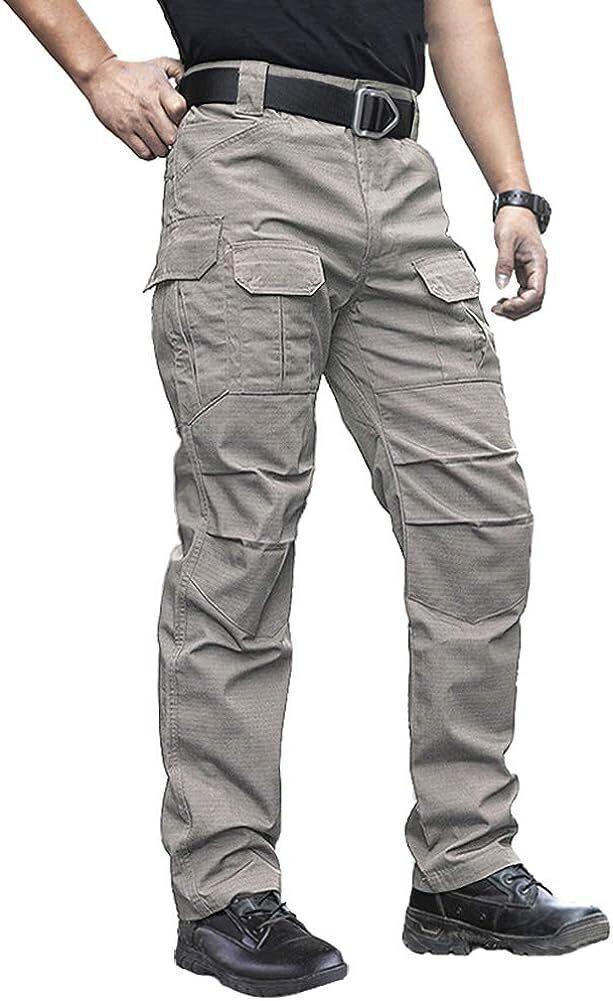 (7 Pants) Men's Outdoor Tactical Pants Rip Stop Lightweight Waterproof Military Combat