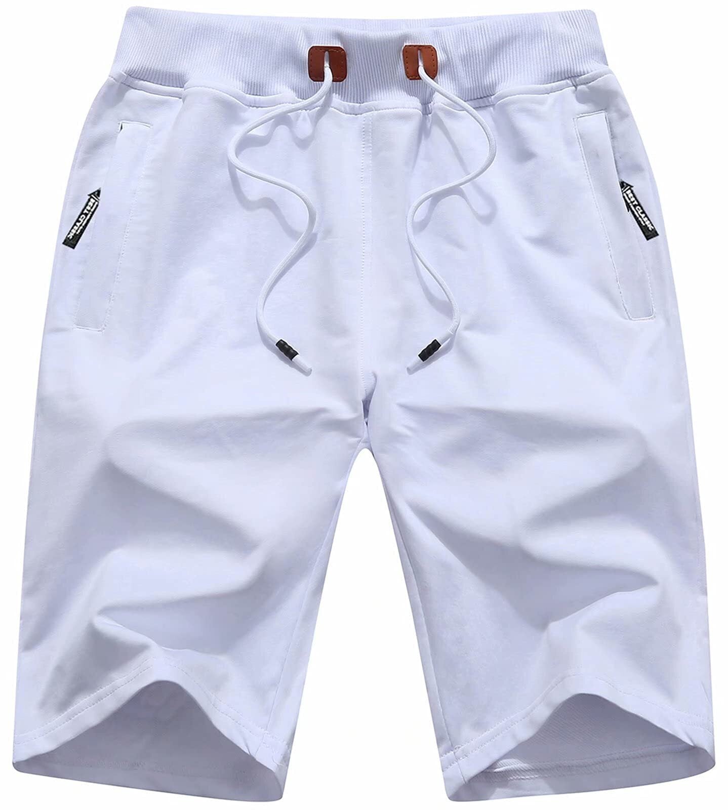 11-PACK Fashion Casual Solid Color Breathable Shorts with Zipper Pockets