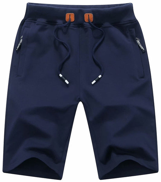 11-PACK Fashion Casual Solid Color Breathable Shorts with Zipper Pockets