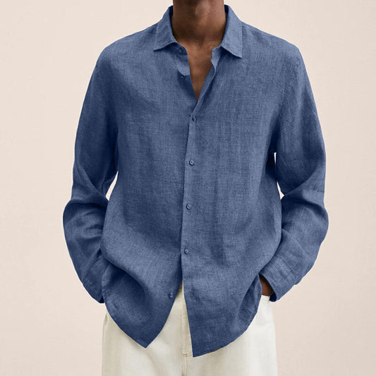 10-Pack Men's Linen Long Sleeve Shirts