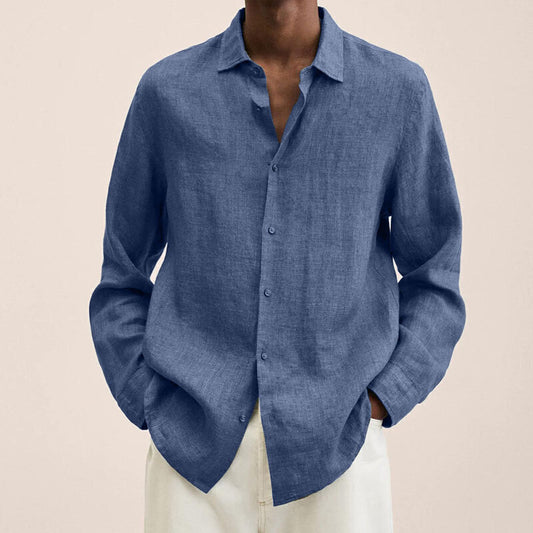 10-Pack Men's Linen Long Sleeve Shirts
